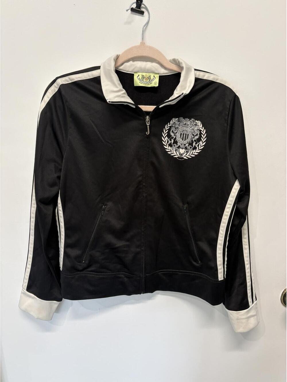 Y2K Juicy Couture Black and White Track Jacket Size Large